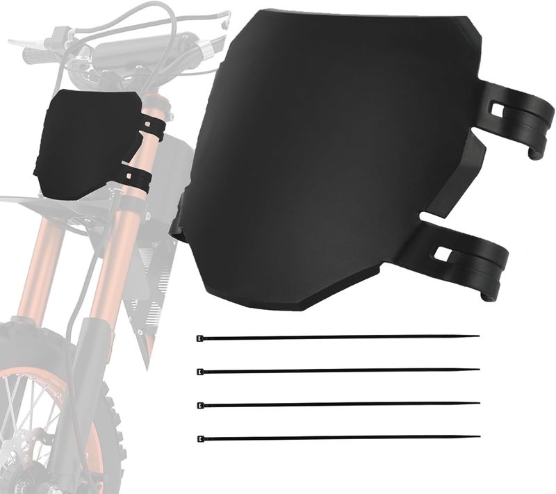 BAOUFF Front Number Plate for Ebike,8.78″*6.69″ Plate Replacement for Ridstar Q20/Tutti Soleil 01/Surron Light Bee/Talaria Sting MX3 MX4 MX5/E Ride Pro/Super 73/X160/X260-Black - Image 1